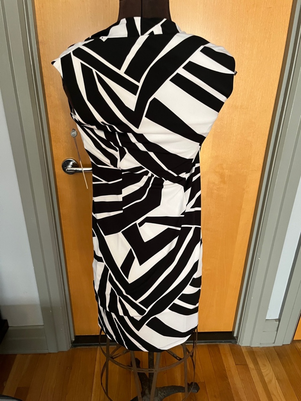 Muse Black and White Print Mini Dress